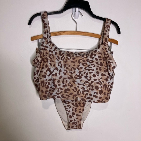Aerie real good bikini animal print women’s size XL high waisted cheeky scoop - Picture 2 of 13